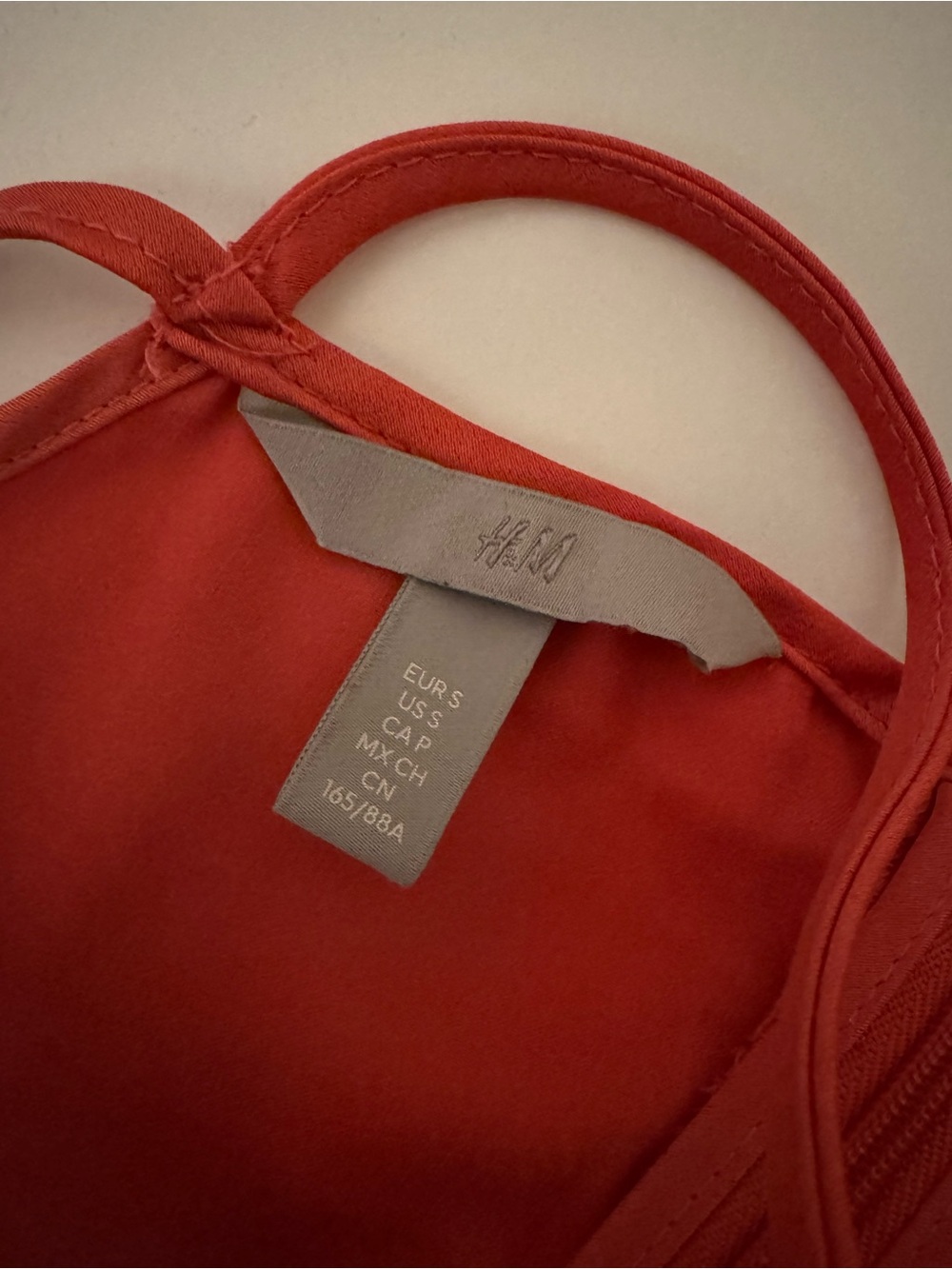 H&M Coral Satin Slip Midi Dress - Picture 4 of 4